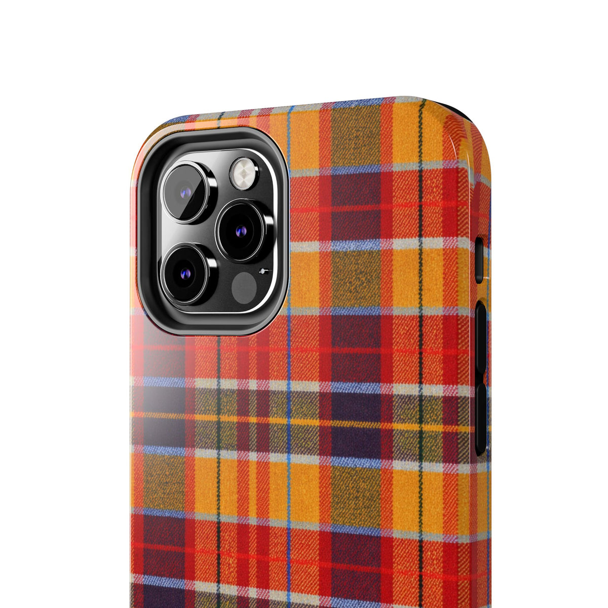 Autumn Plaid Tough Phone Case | Orange Red Yellow Plaid