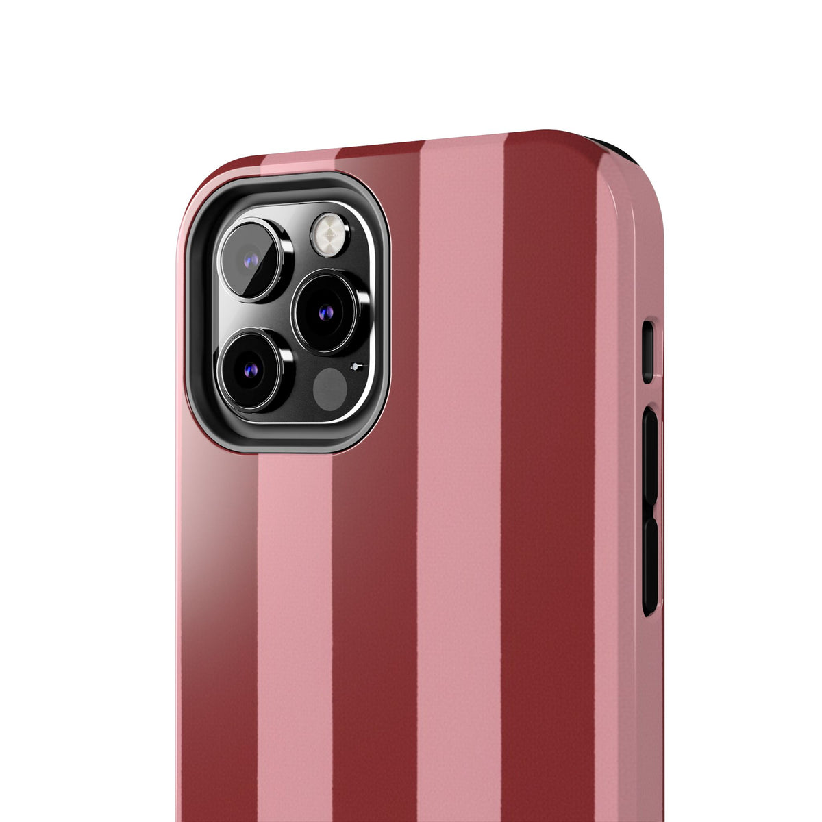 Striped Burgundy & Blush Phone Case