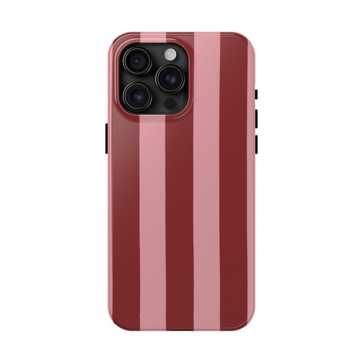 Striped Burgundy & Blush Phone Case