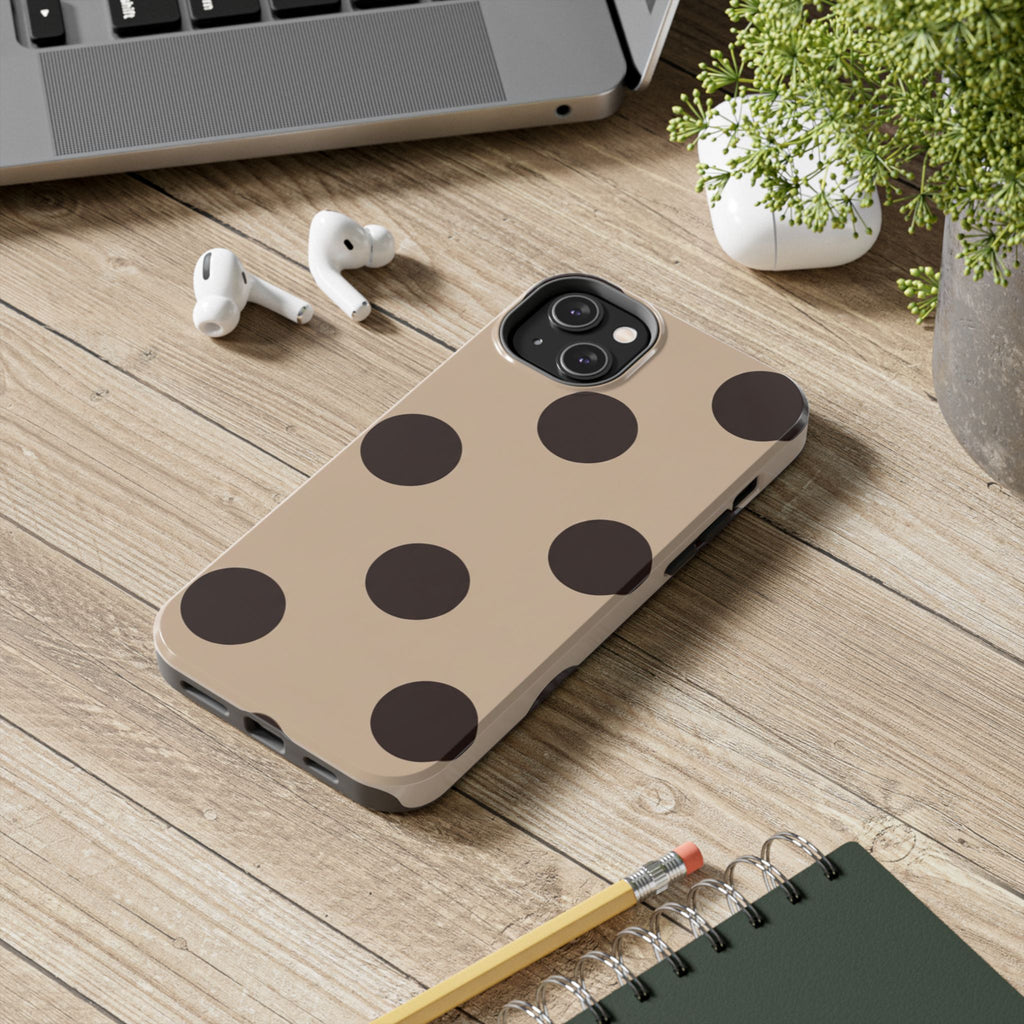 Stylish Polka Dot Phone Case for Trendy Protection, Cute Gift for Her, Phone Accessories, Everyday Fashion, Modern Design