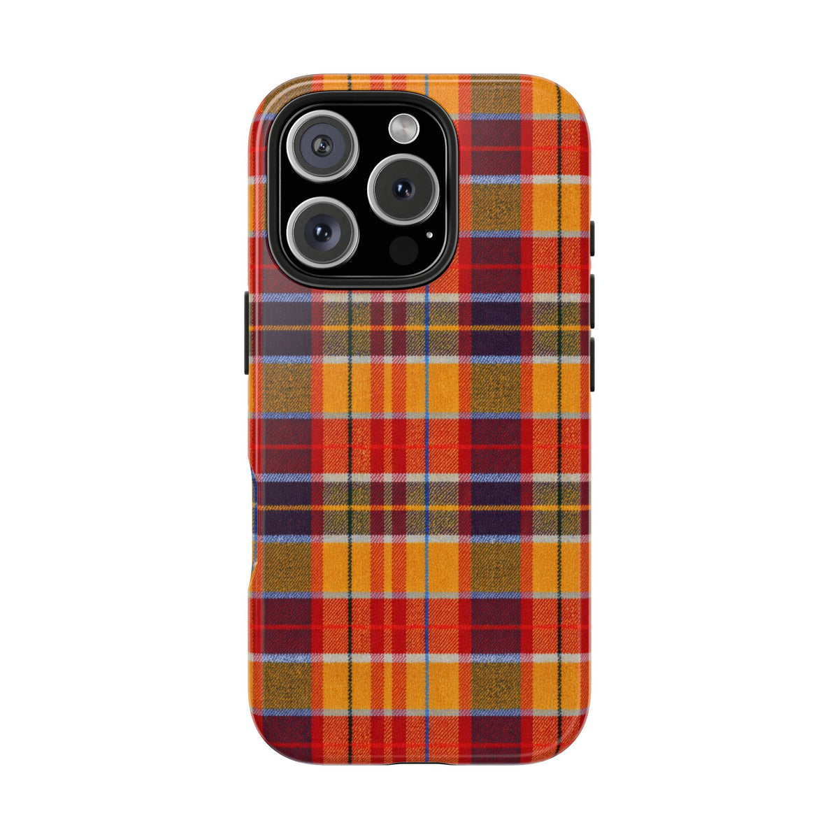 Autumn Plaid Tough Phone Case | Orange Red Yellow Plaid