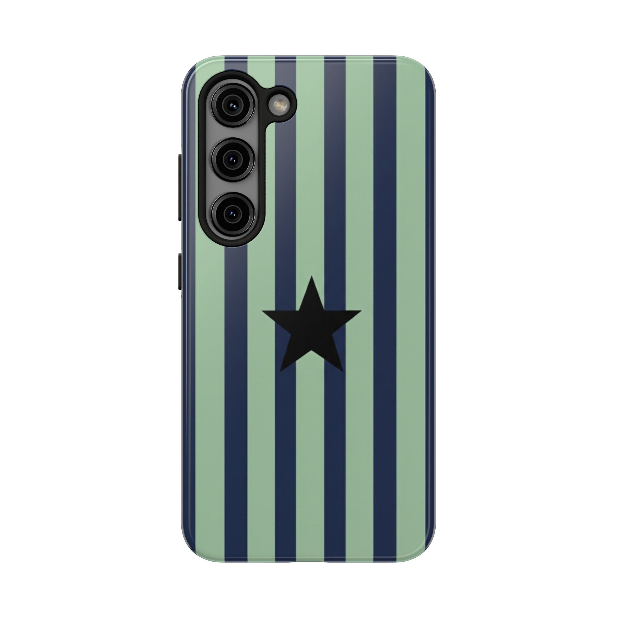 Stylish Tough Phone Cases, Durable Smartphone Covers, Trendy Tech Accessories, Unique Gifts for Teens, Striped Star Design