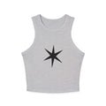Black Nautical Star Tank Top | Minimal Starburst Graphic