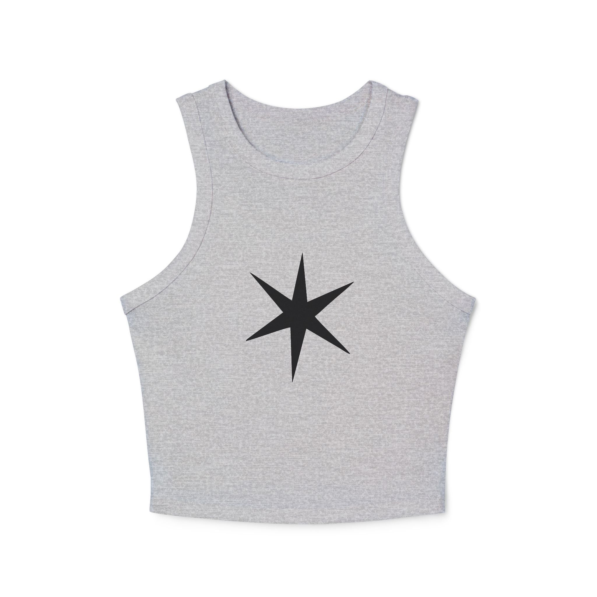 Black Nautical Star Tank Top | Minimal Starburst Graphic