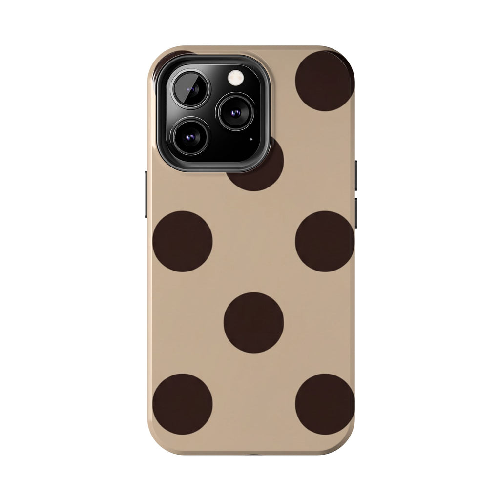 Stylish Polka Dot Phone Case for Trendy Protection, Cute Gift for Her, Phone Accessories, Everyday Fashion, Modern Design