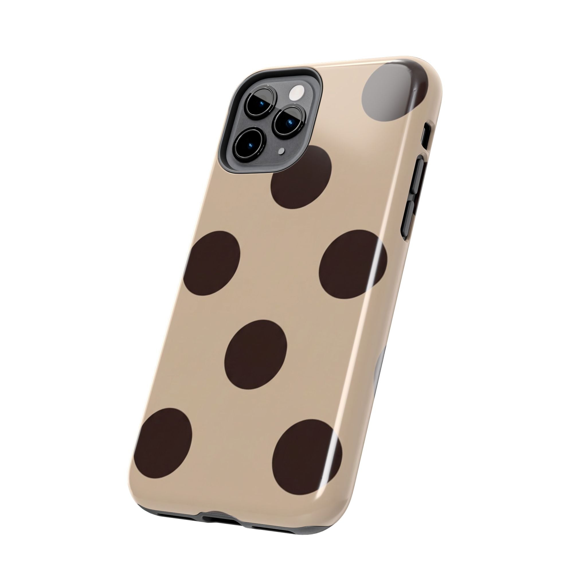 Stylish Polka Dot Phone Case for Trendy Protection, Cute Gift for Her, Phone Accessories, Everyday Fashion, Modern Design