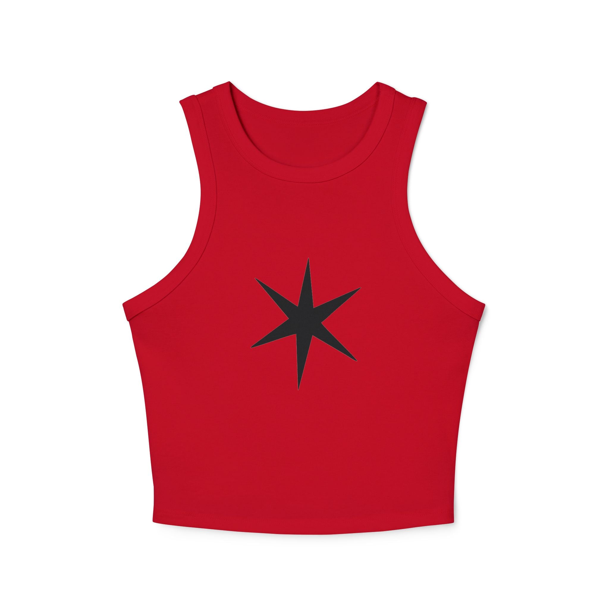 Black Nautical Star Tank Top | Minimal Starburst Graphic