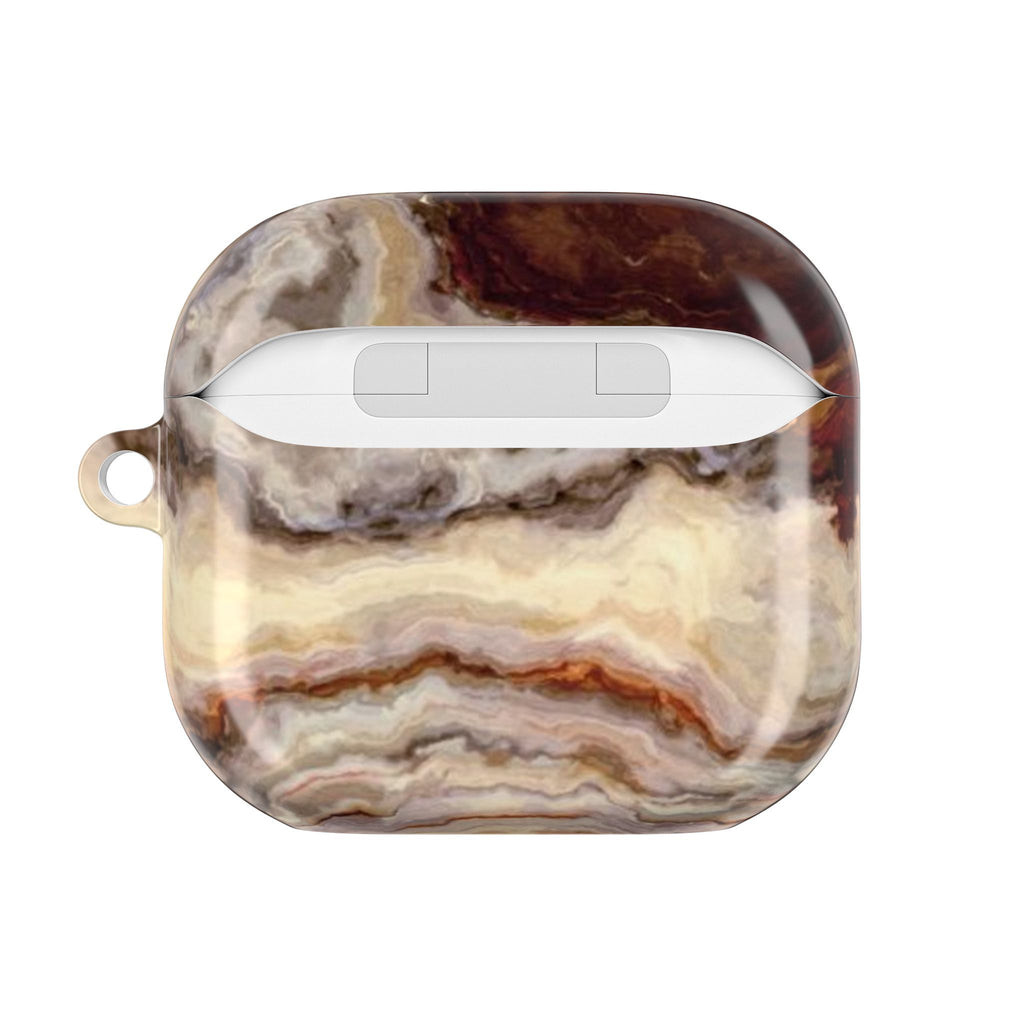 Brown Marble Pattern AirPod Case