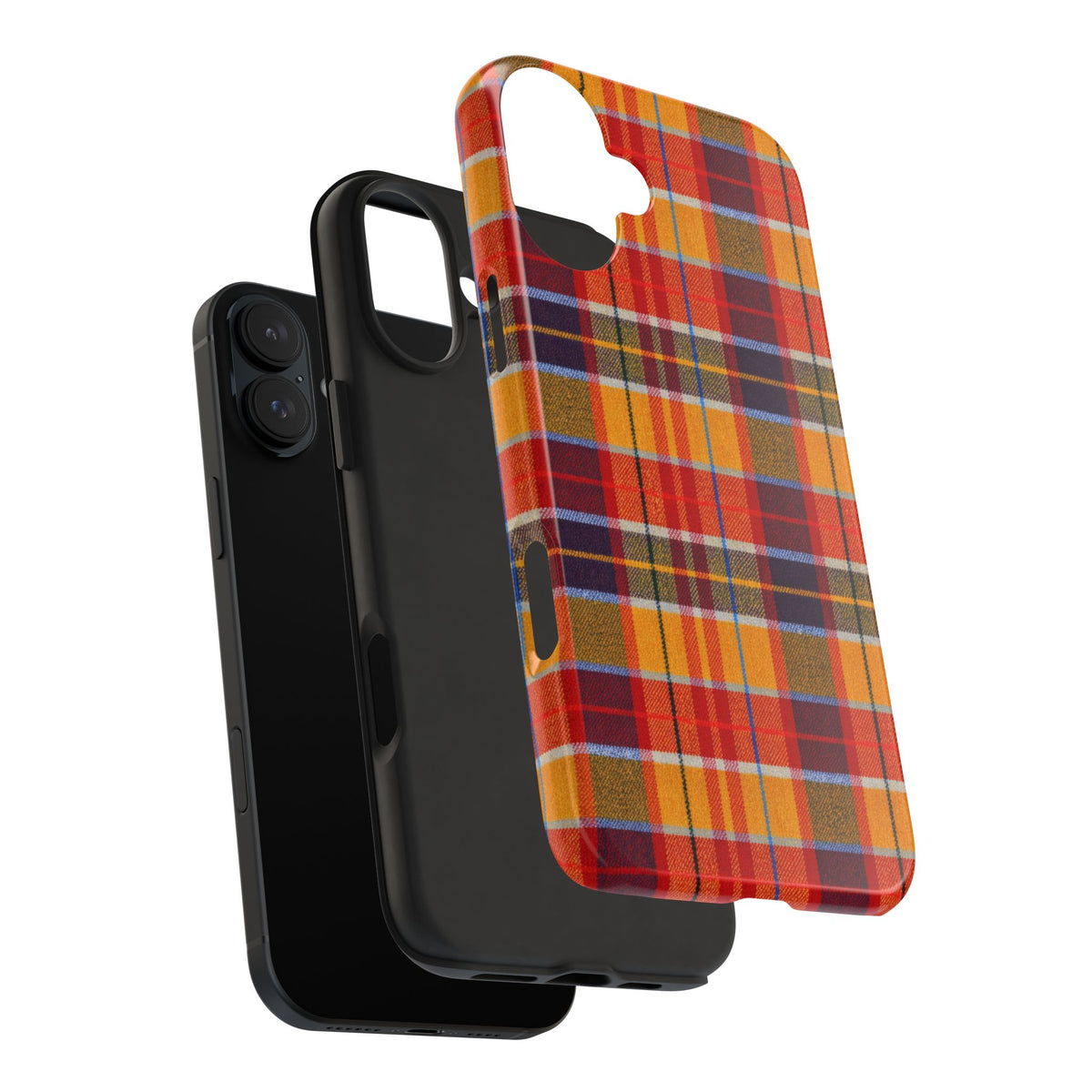 Autumn Plaid Tough Phone Case | Orange Red Yellow Plaid
