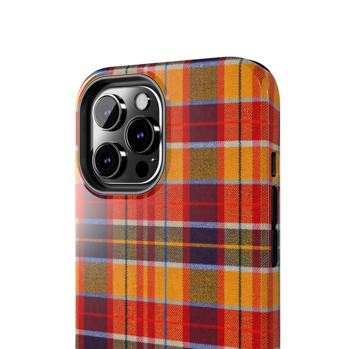Autumn Plaid Tough Phone Case | Orange Red Yellow Plaid