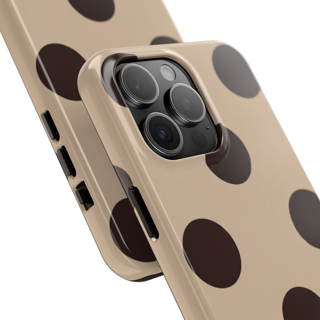Stylish Polka Dot Phone Case for Trendy Protection, Cute Gift for Her, Phone Accessories, Everyday Fashion, Modern Design