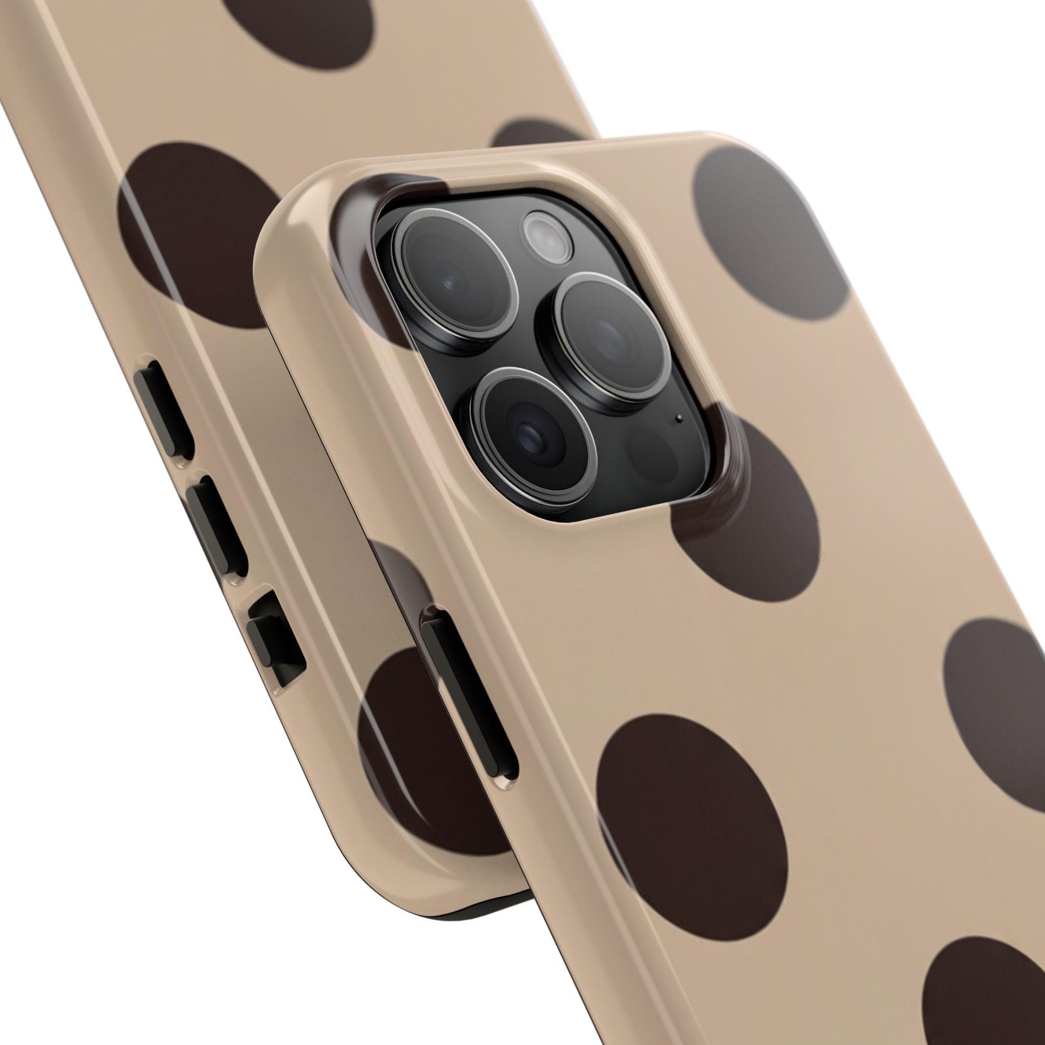 Stylish Polka Dot Phone Case for Trendy Protection, Cute Gift for Her, Phone Accessories, Everyday Fashion, Modern Design