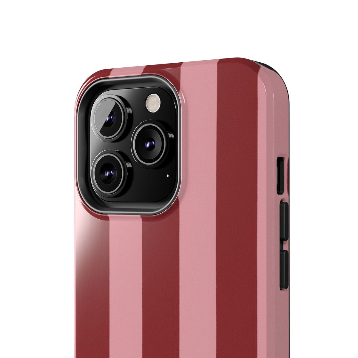 Striped Burgundy & Blush Phone Case