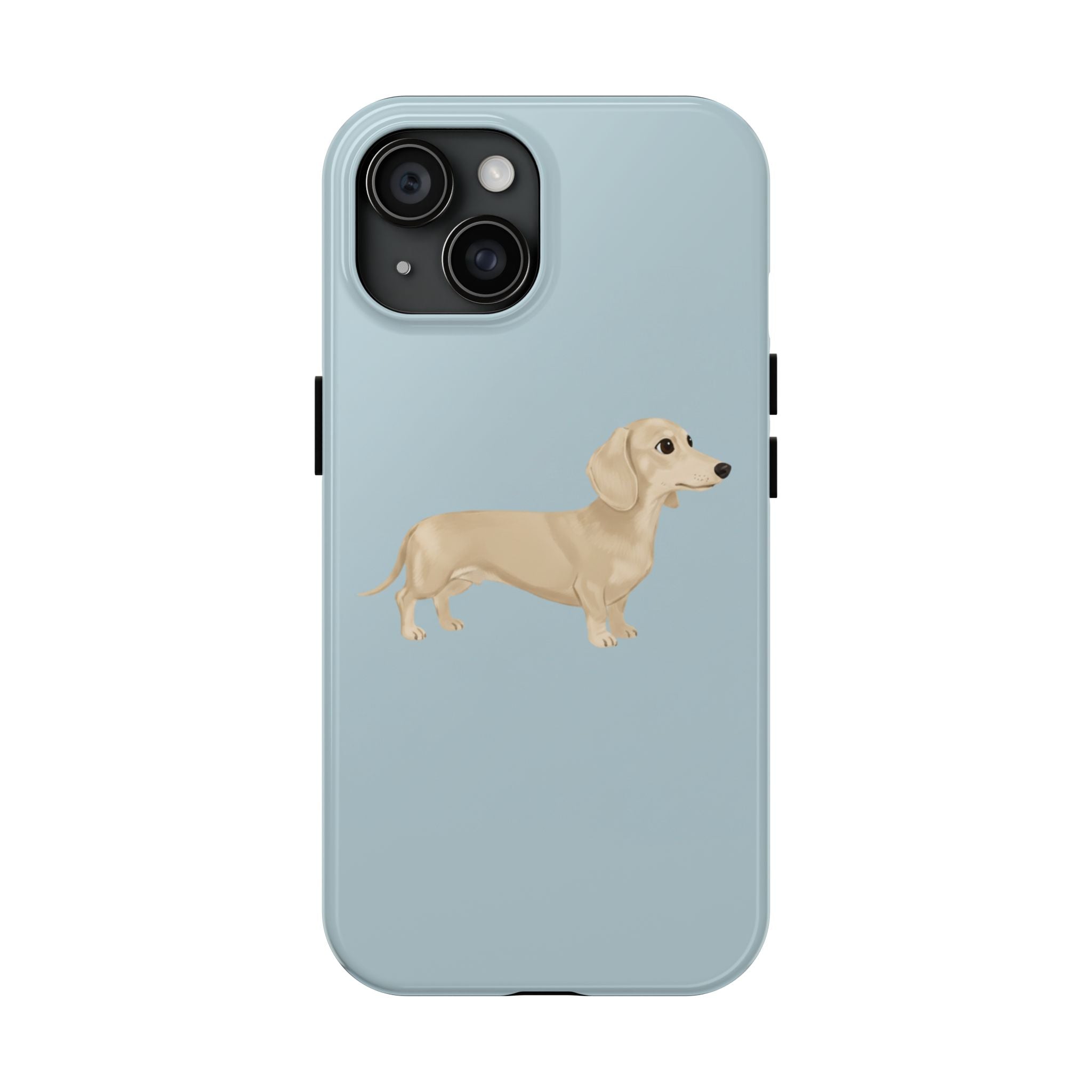 Tough Phone Cases, Dachshund Dog Blue Protective Cover, Strong Phone Shell, Rugged Device Case, Hard Smartphone Sleeve, Resilient Mobile