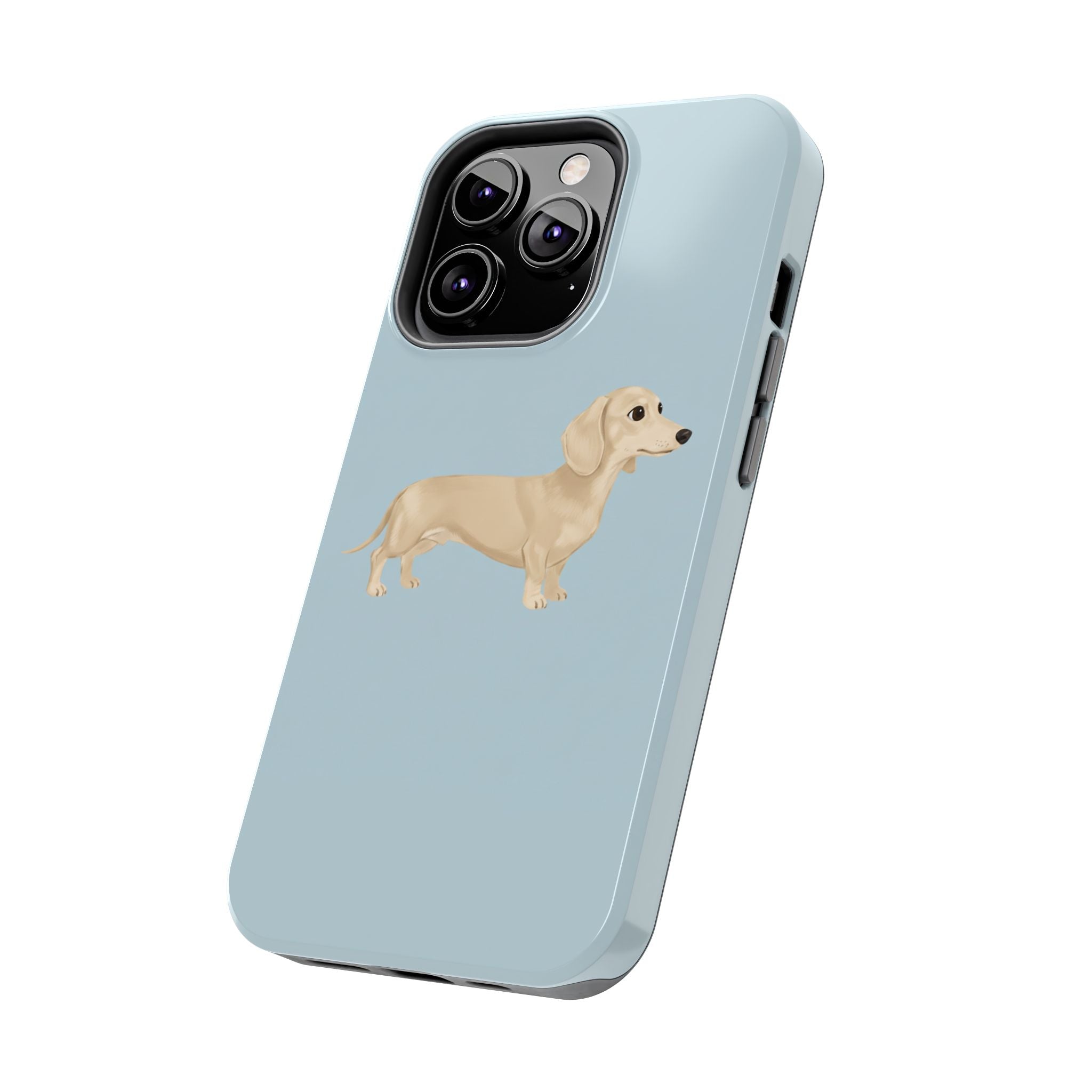 Tough Phone Cases, Dachshund Dog Blue Protective Cover, Strong Phone Shell, Rugged Device Case, Hard Smartphone Sleeve, Resilient Mobile