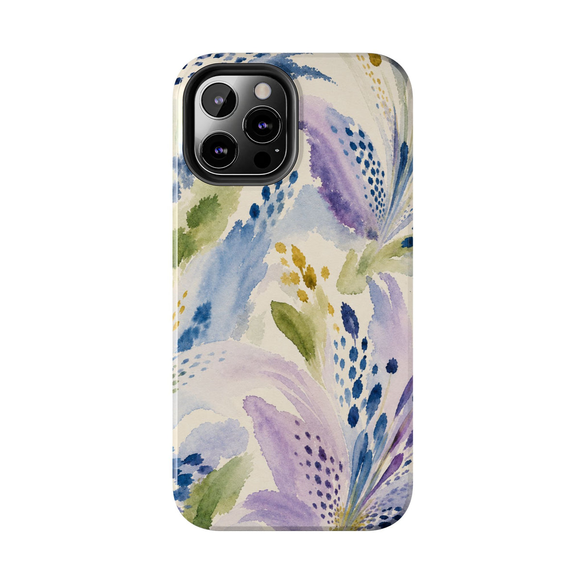 Watercolor Lavender Blue Botanical Tough Phone Case | Floral iPhone 17 Case