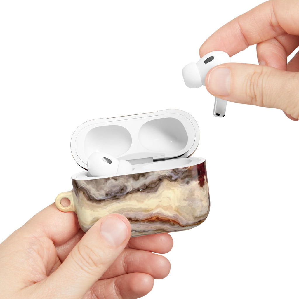 Brown Marble Pattern AirPod Case
