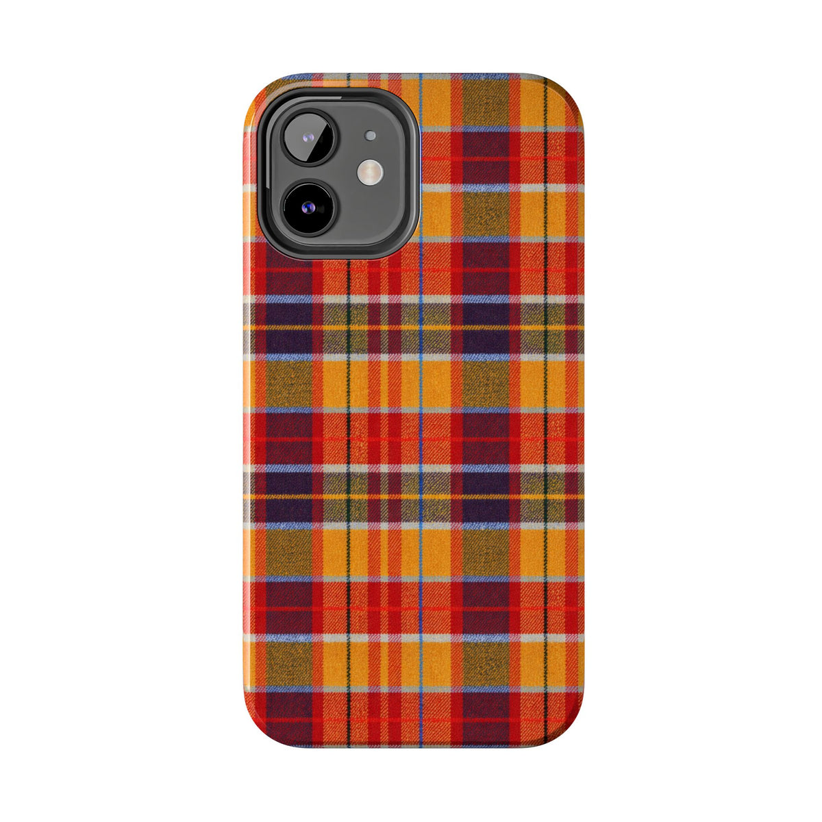 Autumn Plaid Tough Phone Case | Orange Red Yellow Plaid