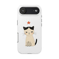 Grumpy Cat Illustration Phone Case | Cute Cat with Star Tough Case