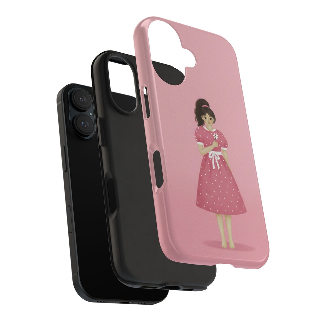 Pink Phone Case, Tough Phone Cases for Women, Cute Vibe, Protective Cover