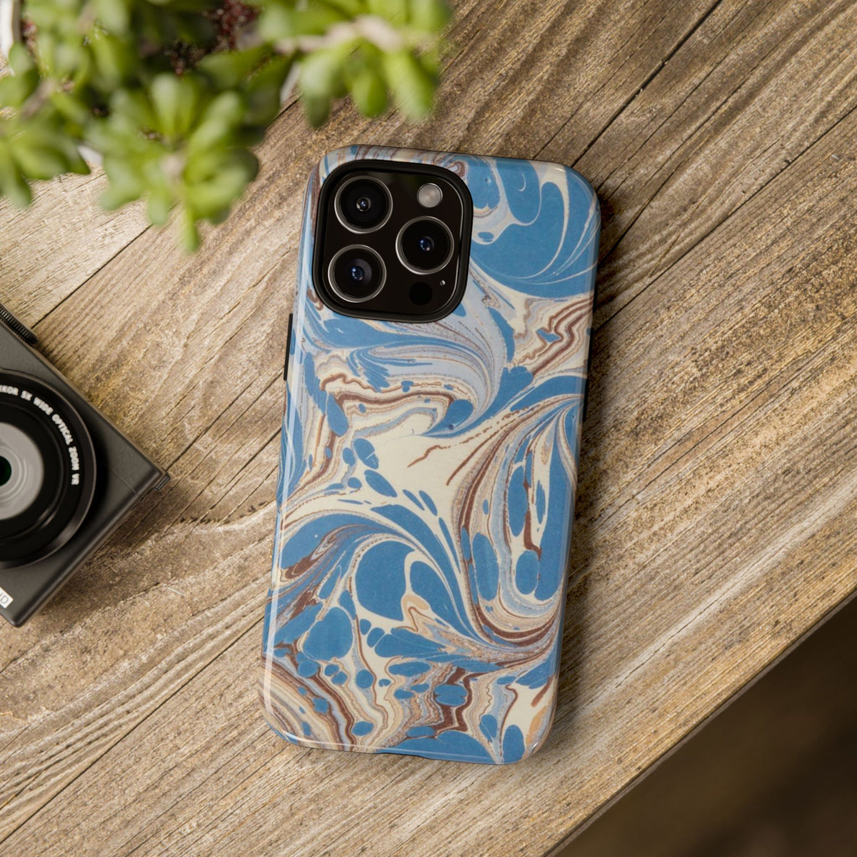 Blue Marble Swirl Phone Case
