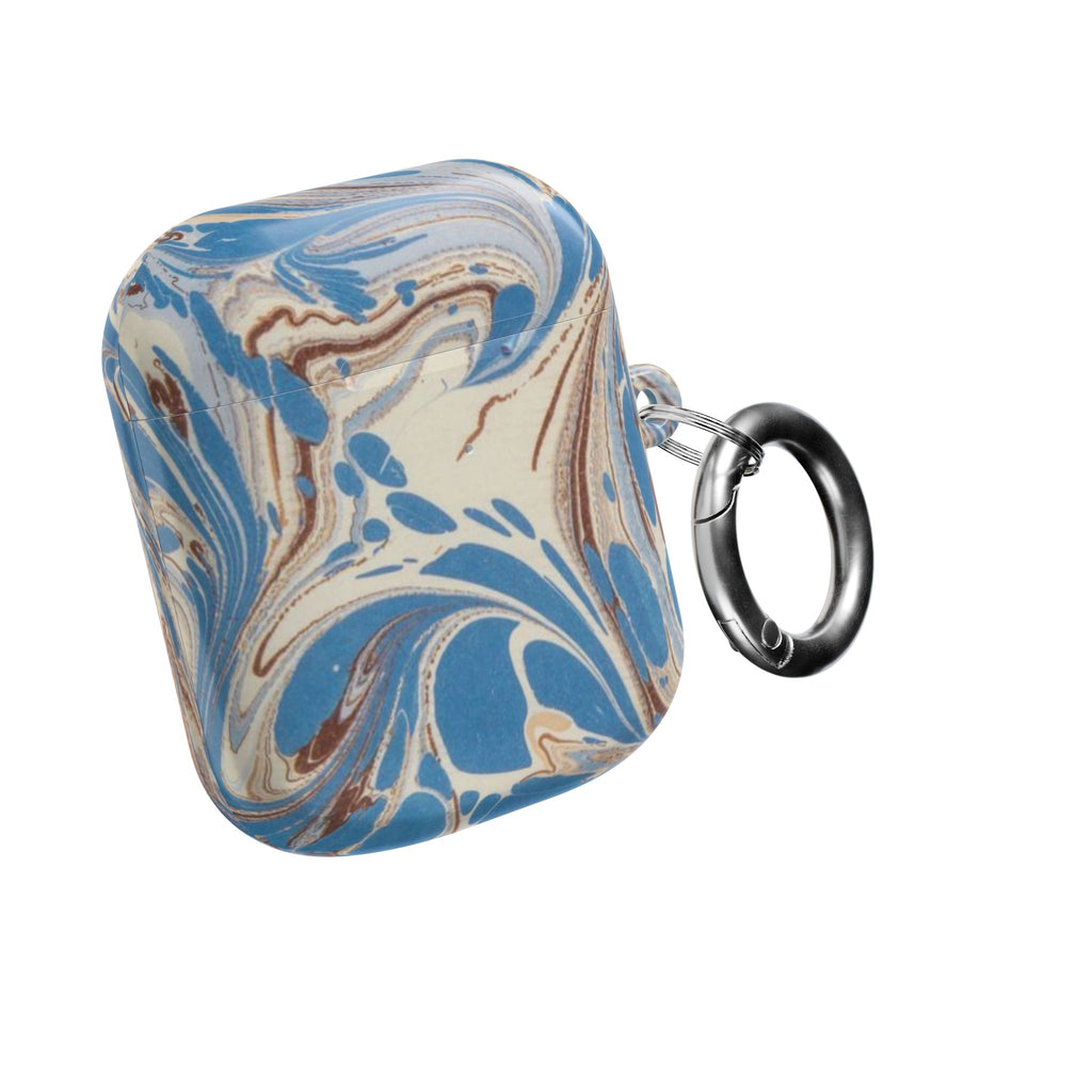 Blue Brown Marble AirPod Case