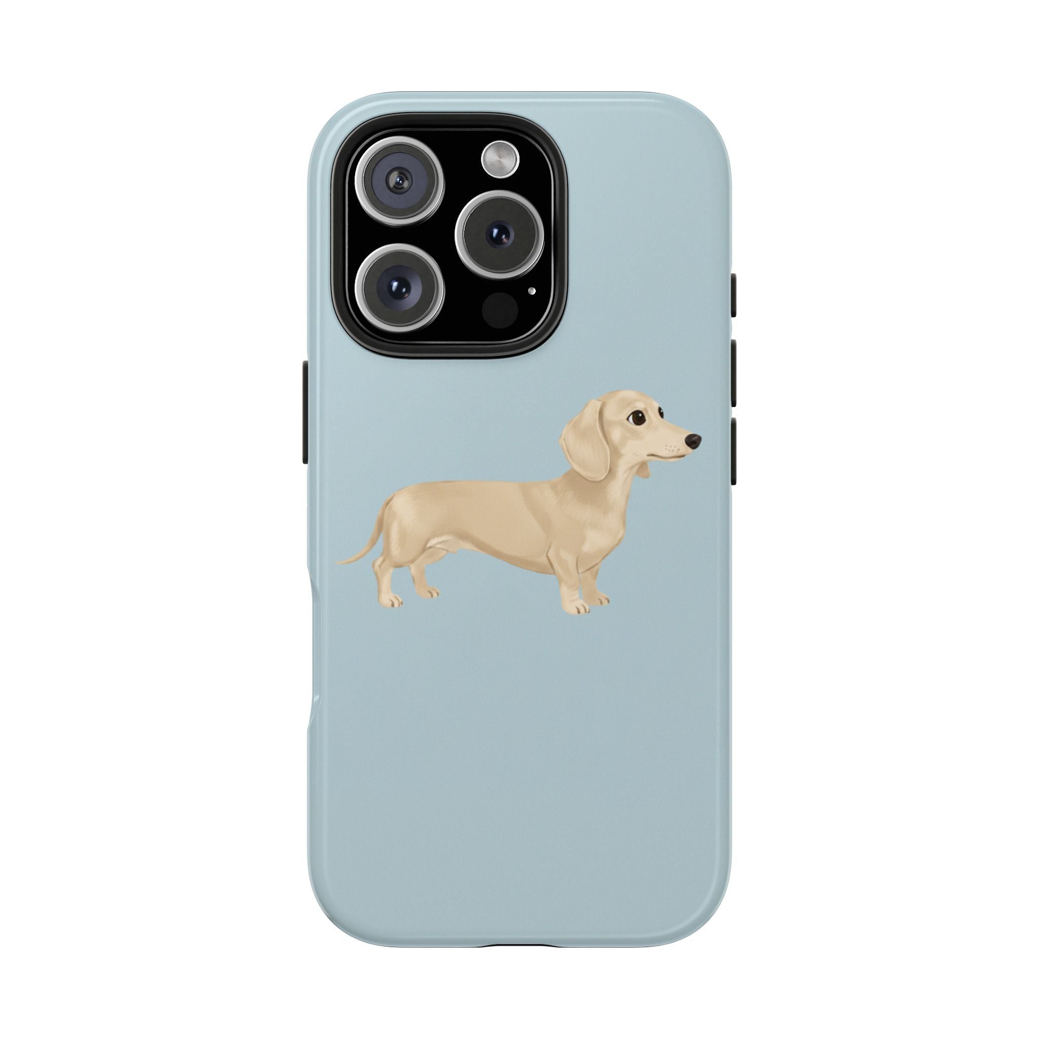 Tough Phone Cases, Dachshund Dog Blue Protective Cover, Strong Phone Shell, Rugged Device Case, Hard Smartphone Sleeve, Resilient Mobile