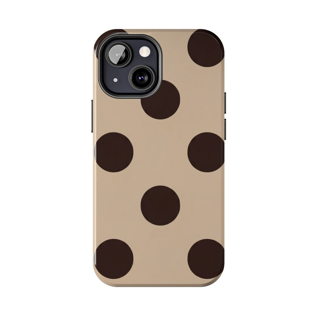 Stylish Polka Dot Phone Case for Trendy Protection, Cute Gift for Her, Phone Accessories, Everyday Fashion, Modern Design