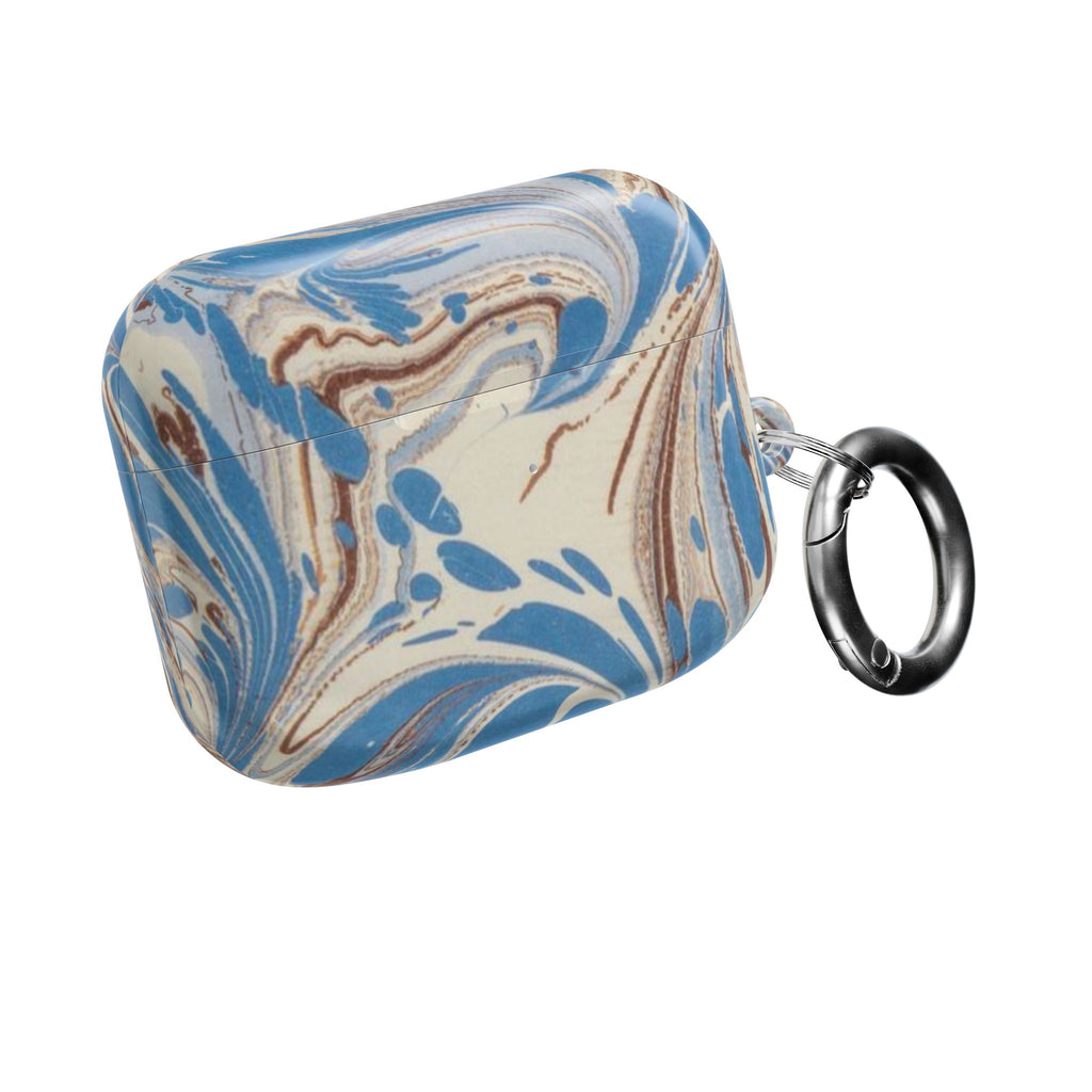 Blue Brown Marble AirPod Case