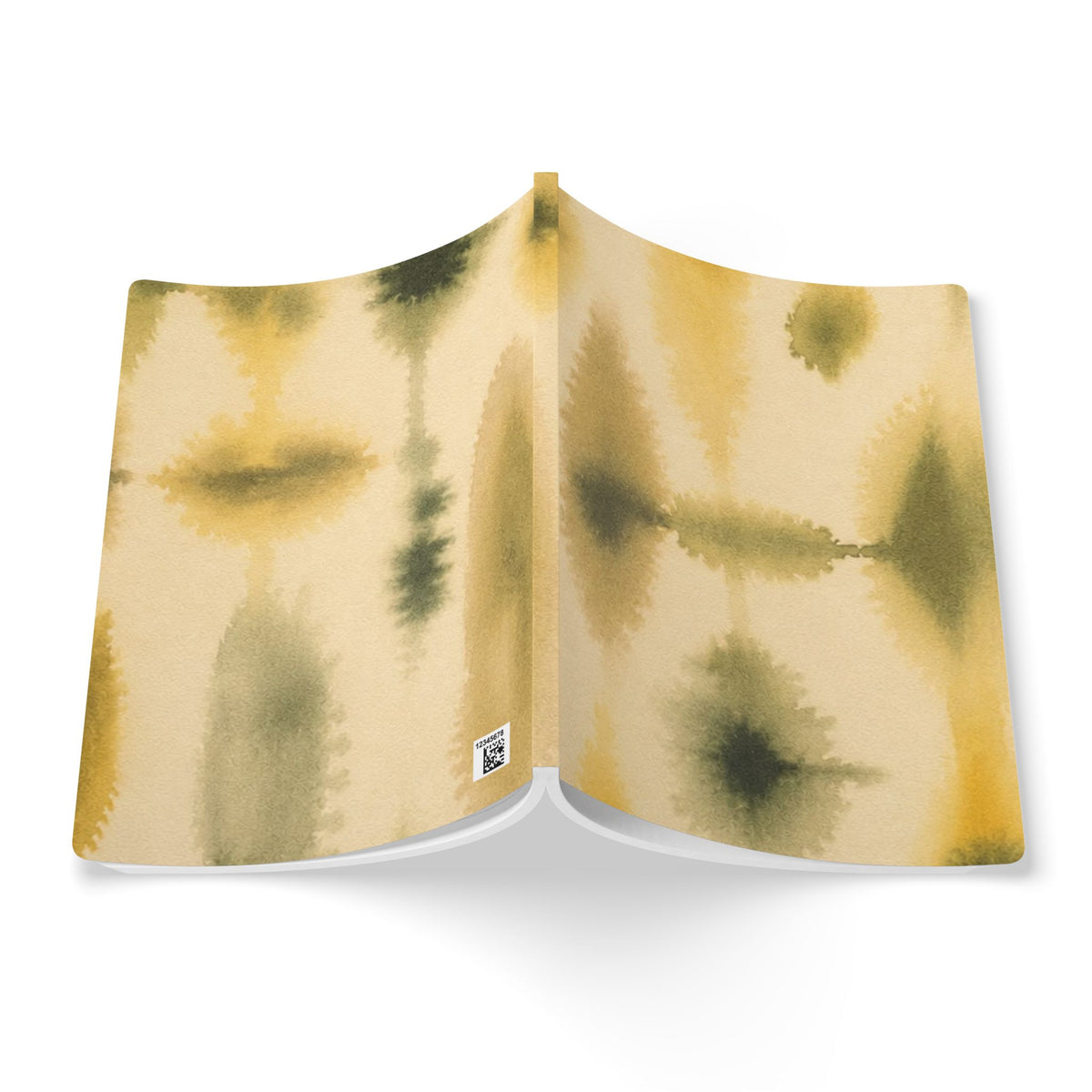 Watercolor Olive Abstract Softcover Journal — Perforated 100/200-Page Travelers & Composition Notebook
