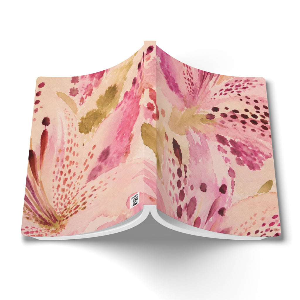 Pink Watercolor Floral Softcover Journal | Floral Notebook