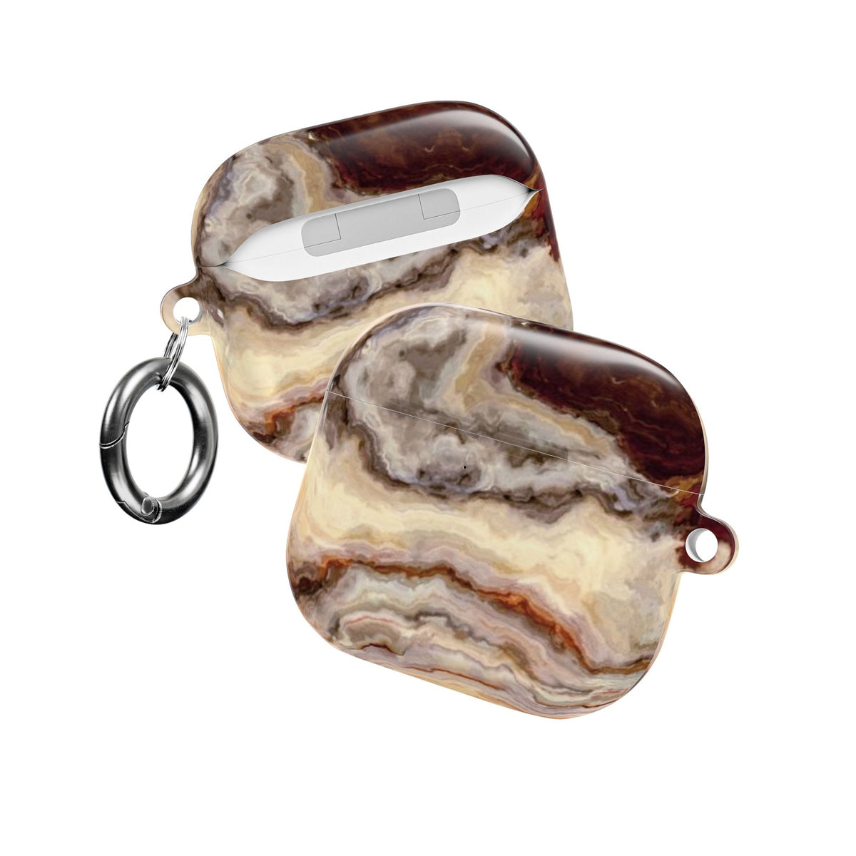 Brown Marble Pattern AirPod Case