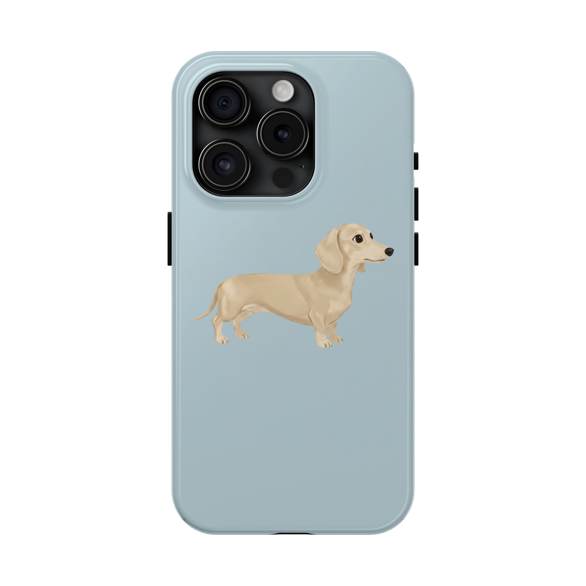 Tough Phone Cases, Dachshund Dog Blue Protective Cover, Strong Phone Shell, Rugged Device Case, Hard Smartphone Sleeve, Resilient Mobile