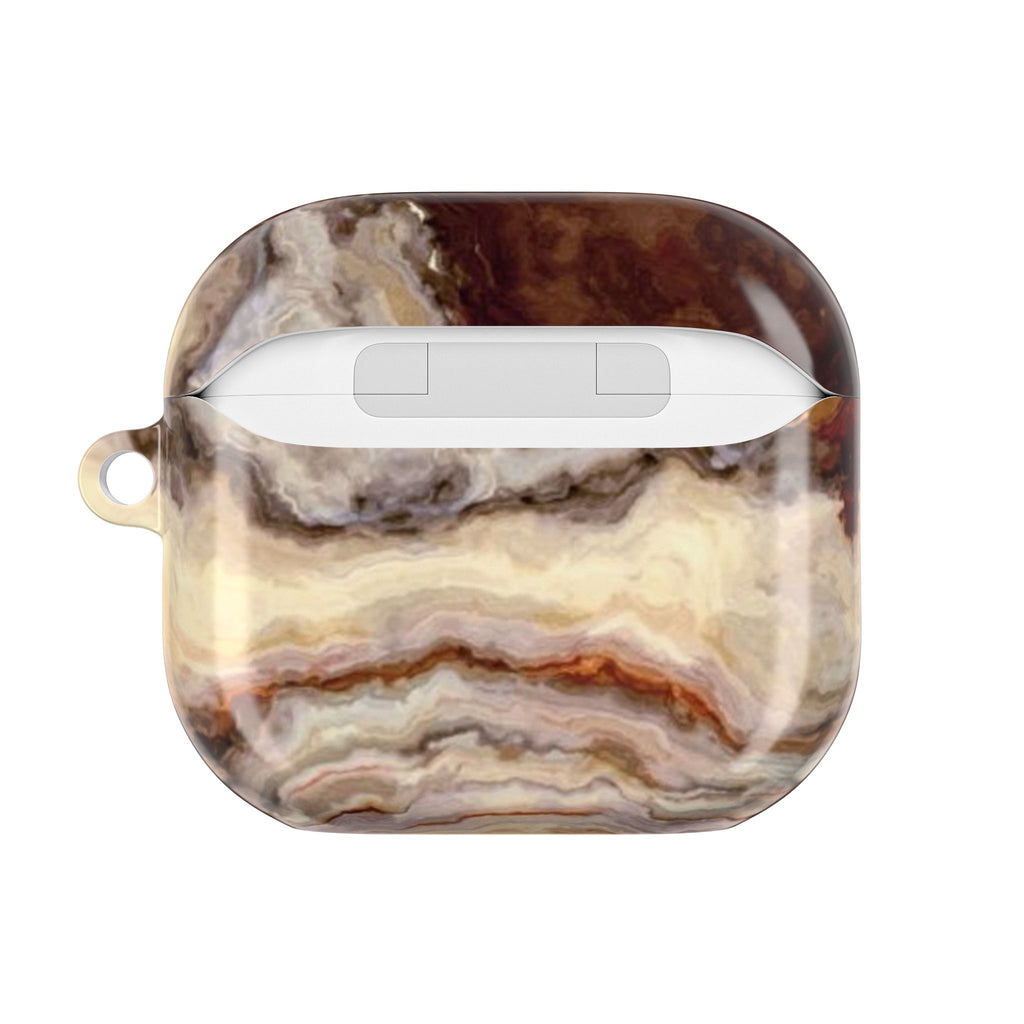 Brown Marble Pattern AirPod Case