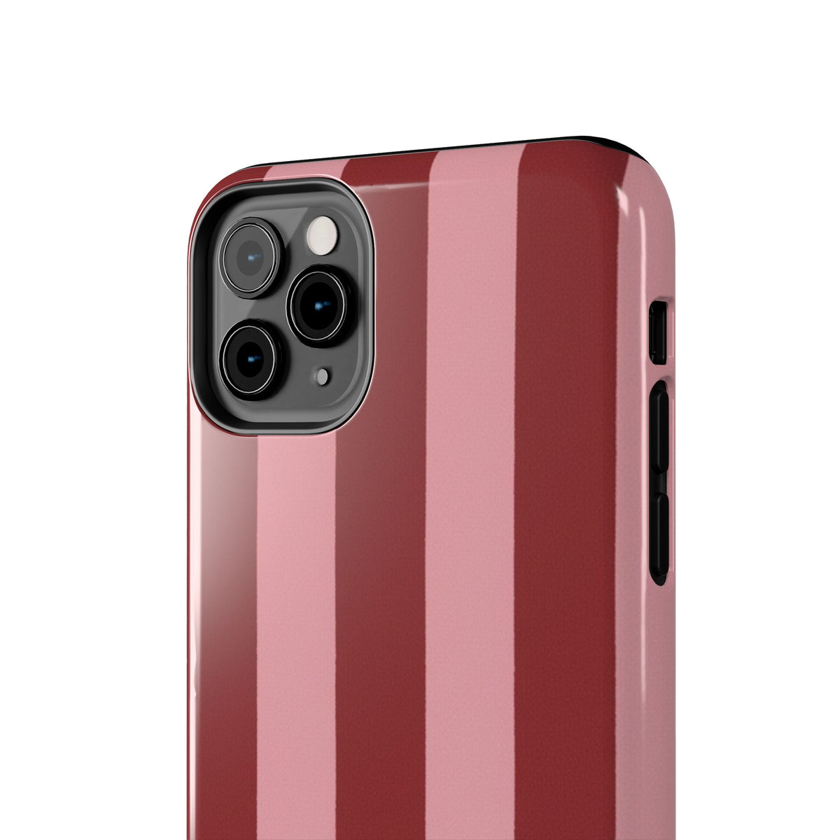 Striped Burgundy & Blush Phone Case