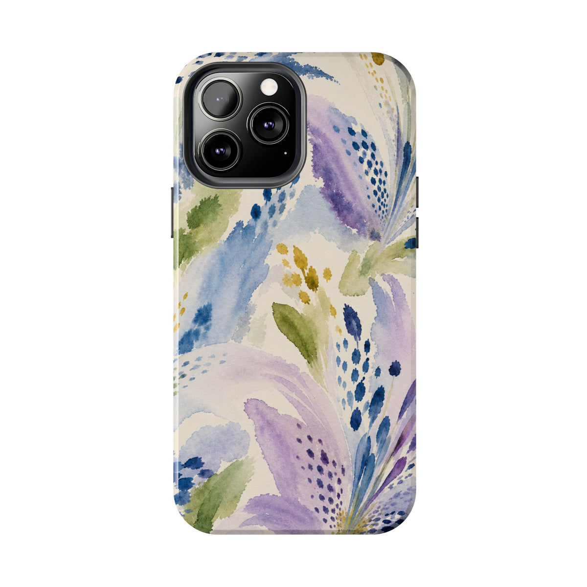 Watercolor Lavender Blue Botanical Tough Phone Case | Floral iPhone 17 Case