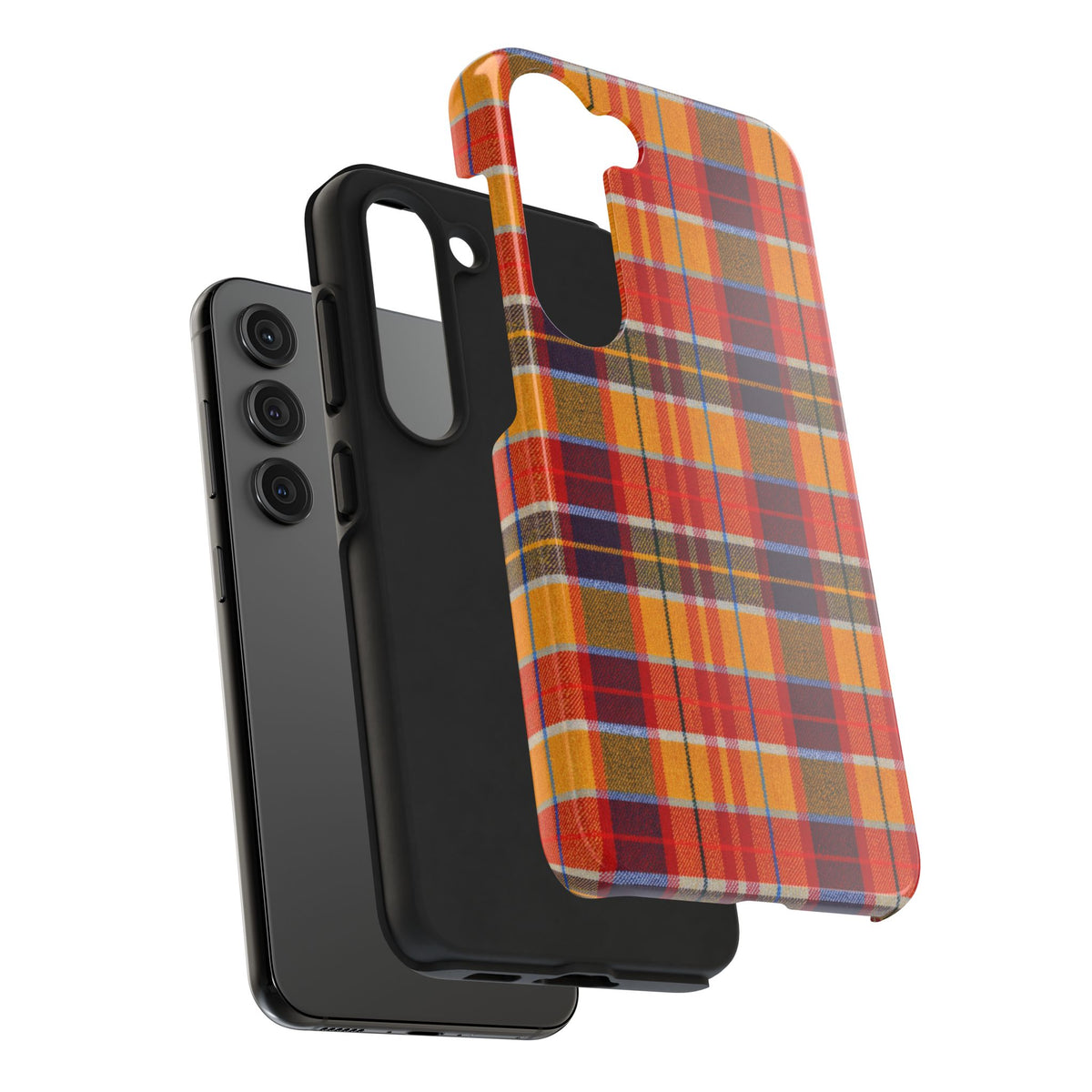 Autumn Plaid Tough Phone Case | Orange Red Yellow Plaid