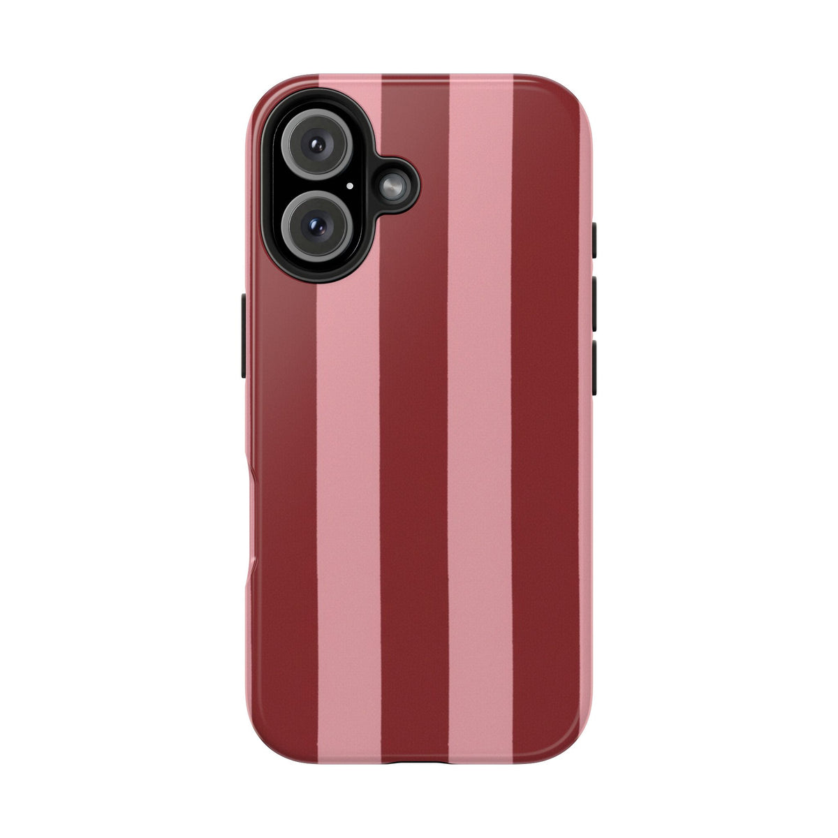 Striped Burgundy & Blush Phone Case