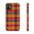 Autumn Plaid Tough Phone Case | Orange Red Yellow Plaid