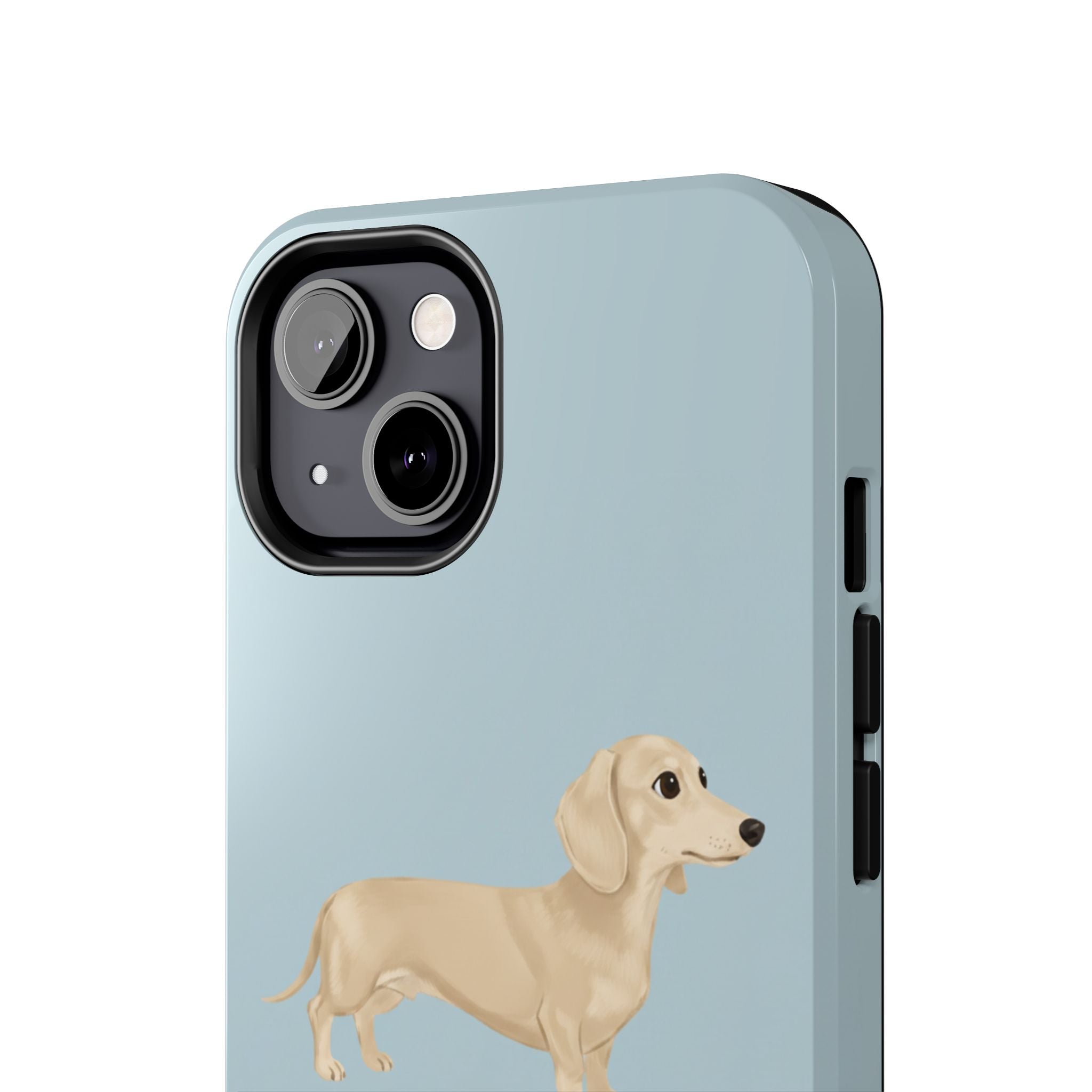 Tough Phone Cases, Dachshund Dog Blue Protective Cover, Strong Phone Shell, Rugged Device Case, Hard Smartphone Sleeve, Resilient Mobile