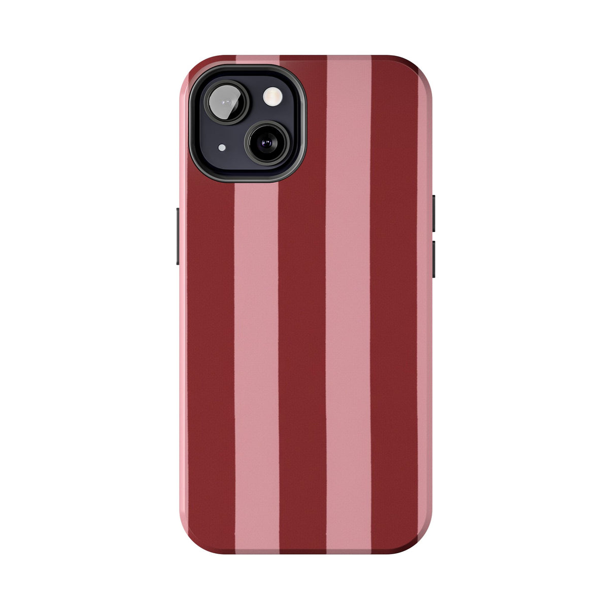 Striped Burgundy & Blush Phone Case