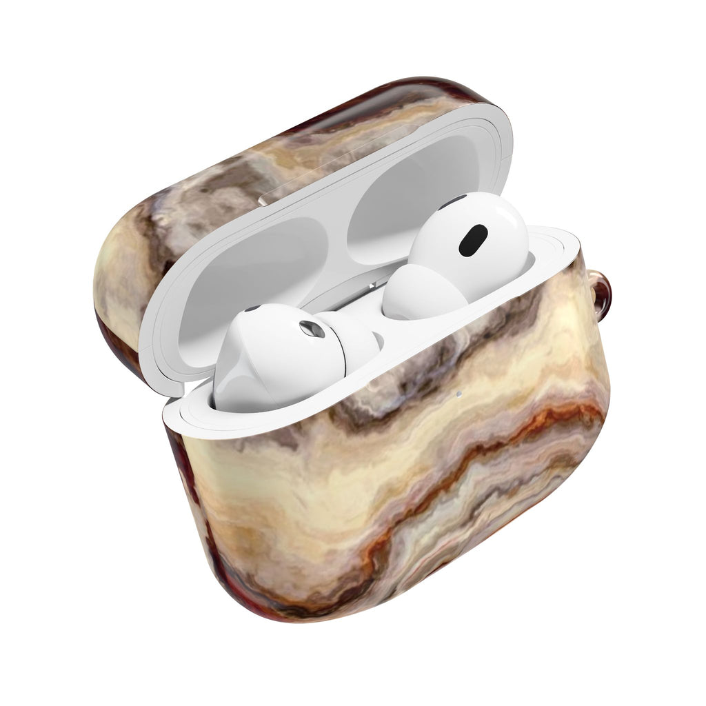 Brown Marble Pattern AirPod Case