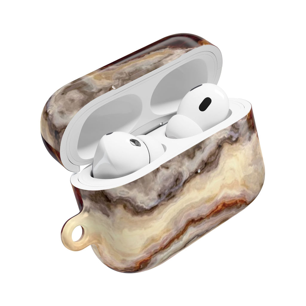 Brown Marble Pattern AirPod Case