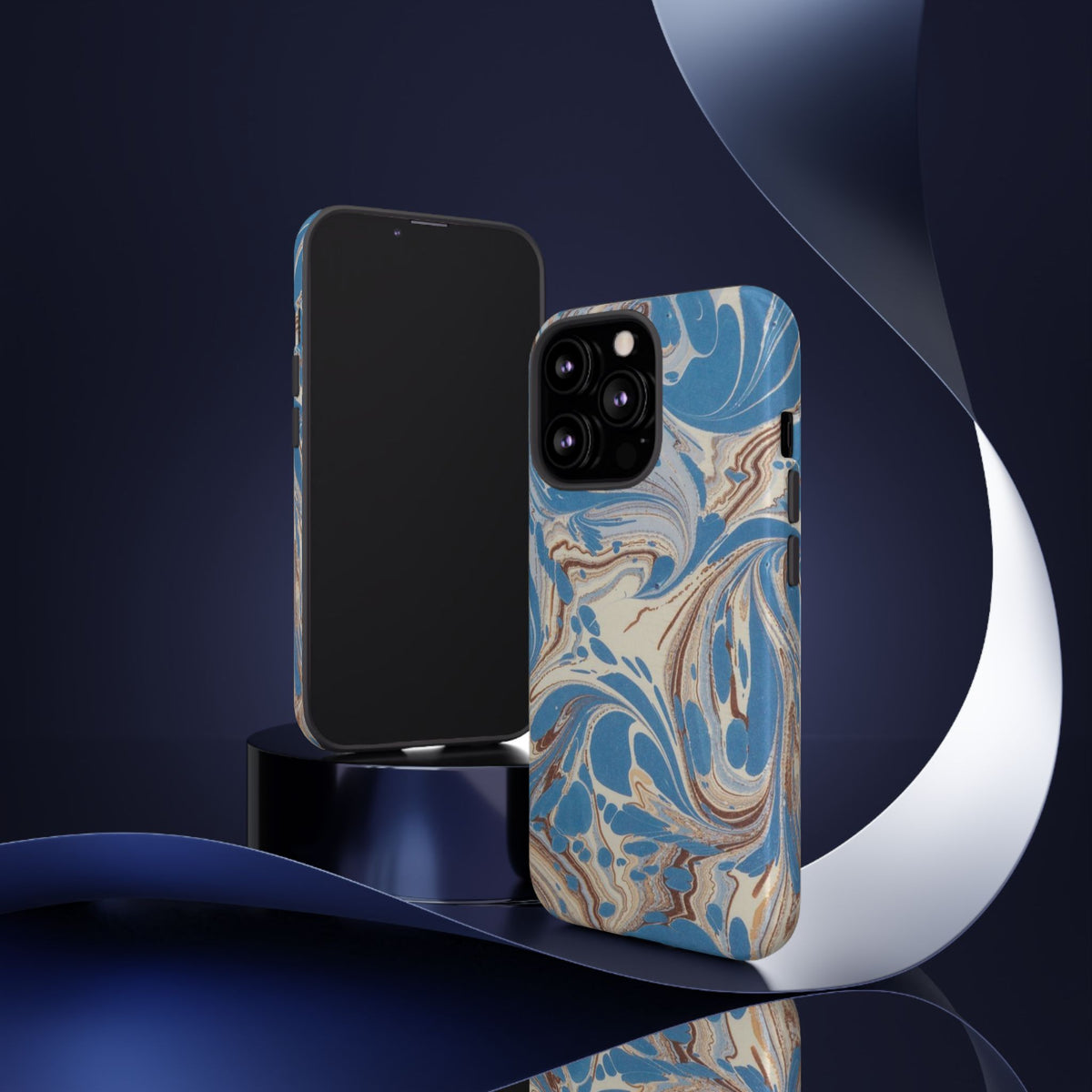 Blue Marble Swirl Phone Case