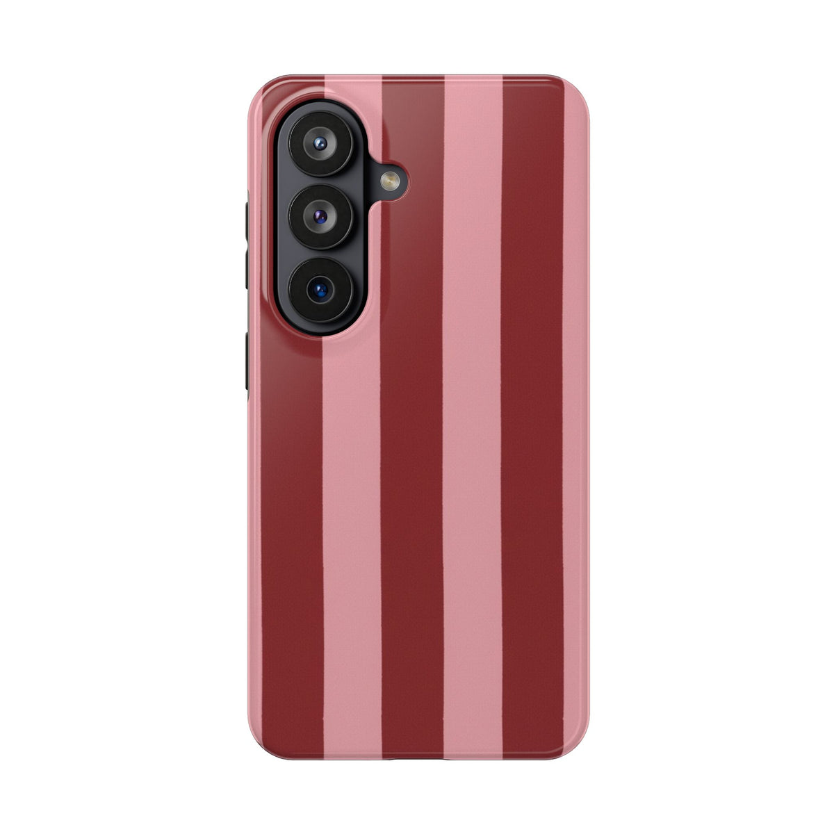 Striped Burgundy & Blush Phone Case