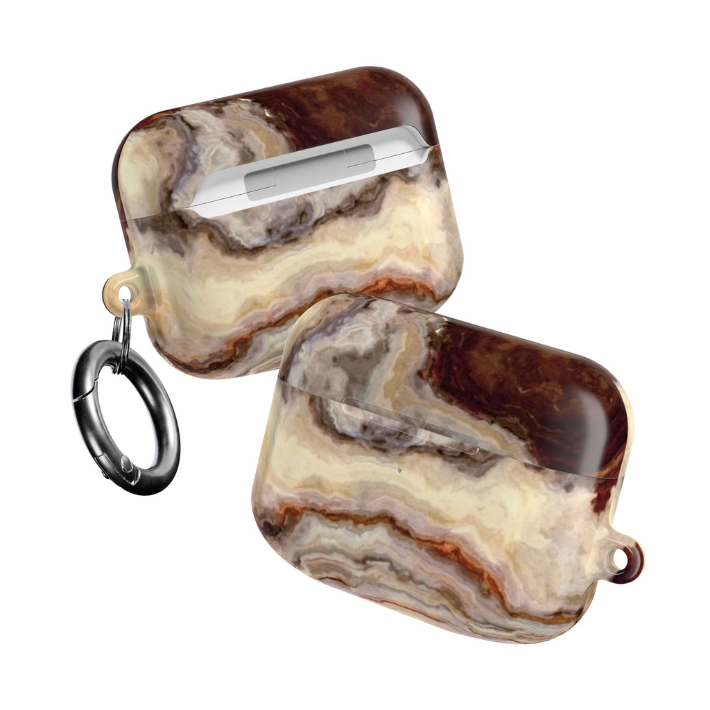 Brown Marble Pattern AirPod Case
