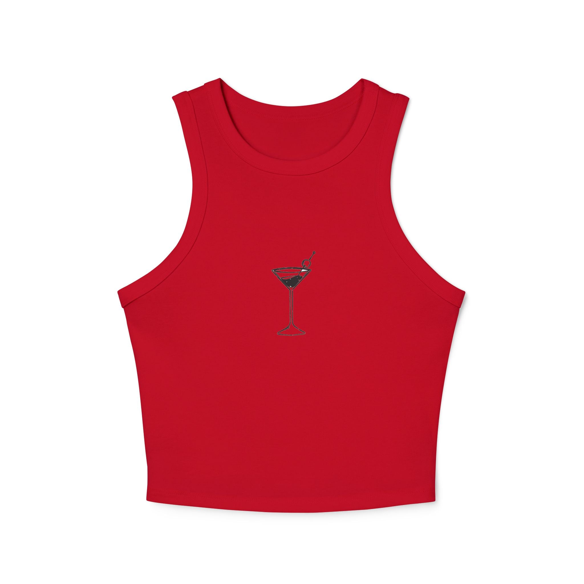 Minimal Martini Glass Tank Top | Cocktail Graphic Racerback