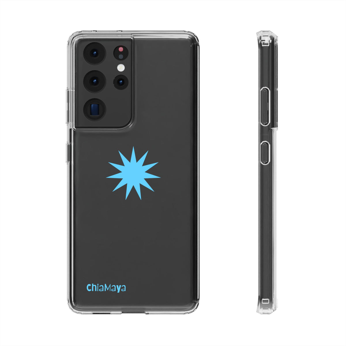 Clear blue star Phone Case