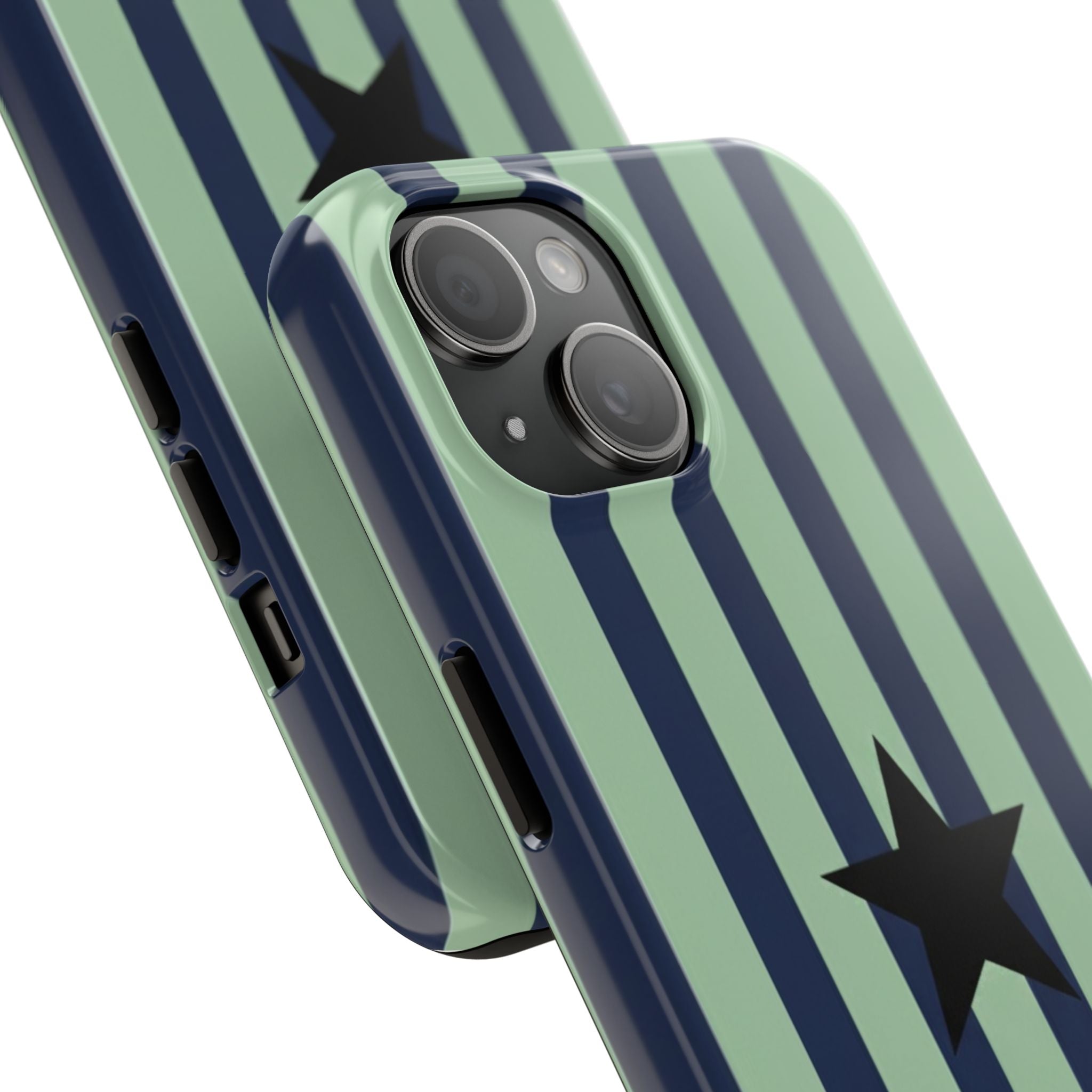 Stylish Tough Phone Cases, Durable Smartphone Covers, Trendy Tech Accessories, Unique Gifts for Teens, Striped Star Design