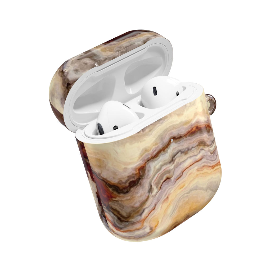 Brown Marble Pattern AirPod Case